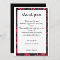 flower frame thank you card Invitation
