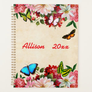 Flower Frame with Butterflies Planner