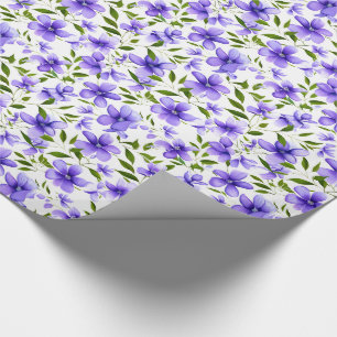 Flower Fun Purple Unique Wrapping Paper