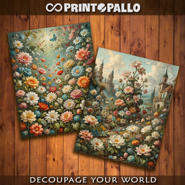 Flower galore with a castle  tissue paper (Creator Uploaded)