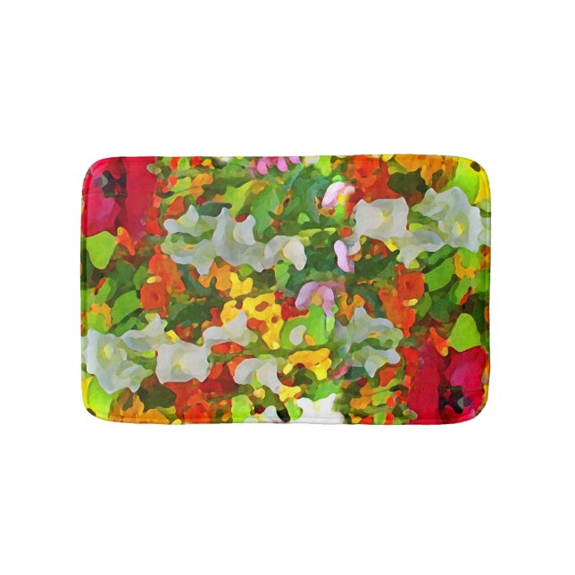 Flower Garden Abstract Bath Mats (Front)