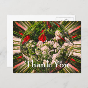 Flower Garden Abstract Floral Thank You Postcard
