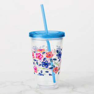 Flower Garden Acrylic Tumbler