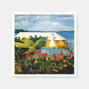 Flower Garden and Bungalow by Winslow Homer Napkin