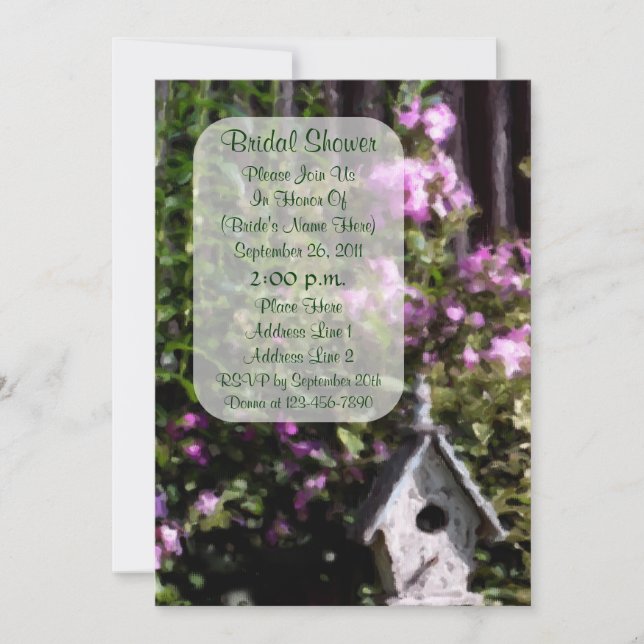 Flower Garden Art Bridal Shower  Invitation (Front)