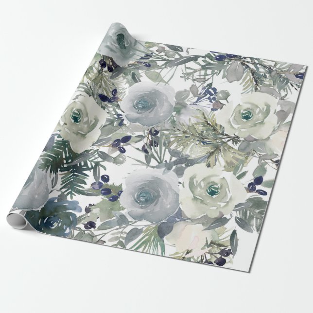 Flower Garden Art Wrapping Paper (Unrolled)