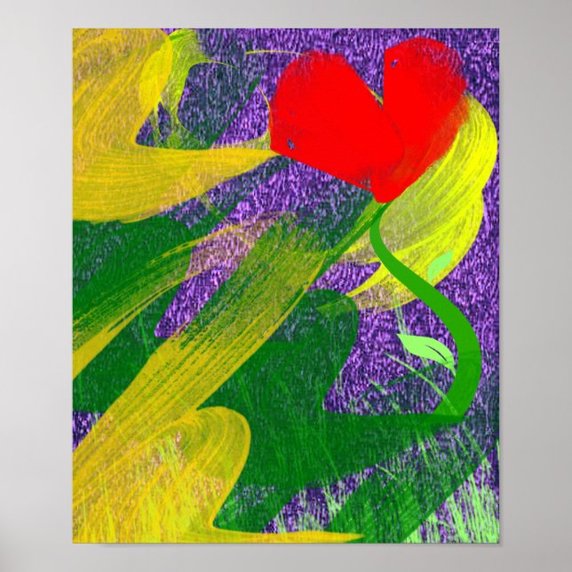 Flower Garden at Twilight Print (Front)