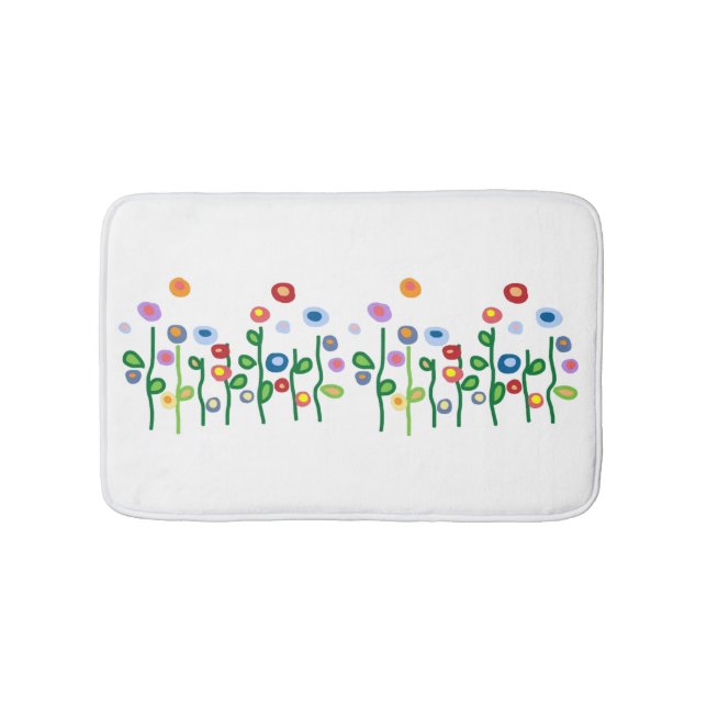 Flower garden bath mat (Front)