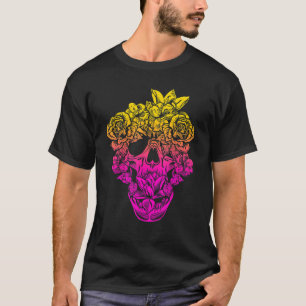 Flower Garden Beautiful Death Skull Compost T-Shirt