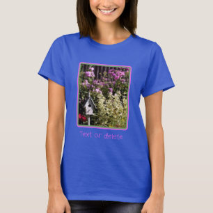 Flower Garden Birdhouse Painting Personalised T-Shirt