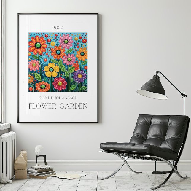 Flower Garden Botanical Poster (Flower Garden Botanical Mockup 1)