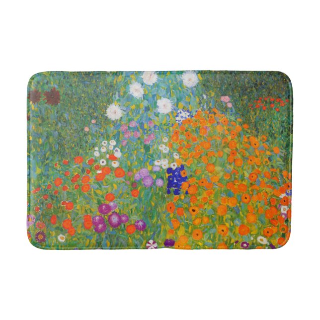 Flower Garden by Gustav Klimt Bath Mat (Front)
