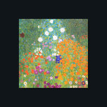 Flower Garden (by Gustav Klimt) Canvas Print<br><div class="desc">This design features a painting by Austrian artist Gustav Klimt (1862–1918). It is a depiction of a beautiful flower garden in Klimt's typical impressionist style. The flowers almost look like they're overflowing, and it's impossible not to feel uplifted by their beauty. The original work was completed in 1907 and its...</div>
