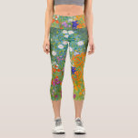 Flower Garden by Gustav Klimt  Capri Leggings<br><div class="desc">Please visit my store for more interesting design and more colour choice.
=> zazzle.com/colorfulworld*</div>