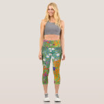 Flower Garden by Gustav Klimt  Capri Leggings<br><div class="desc">Please visit my store for more interesting design and more colour choice.
=> zazzle.com/colorfulworld*</div>