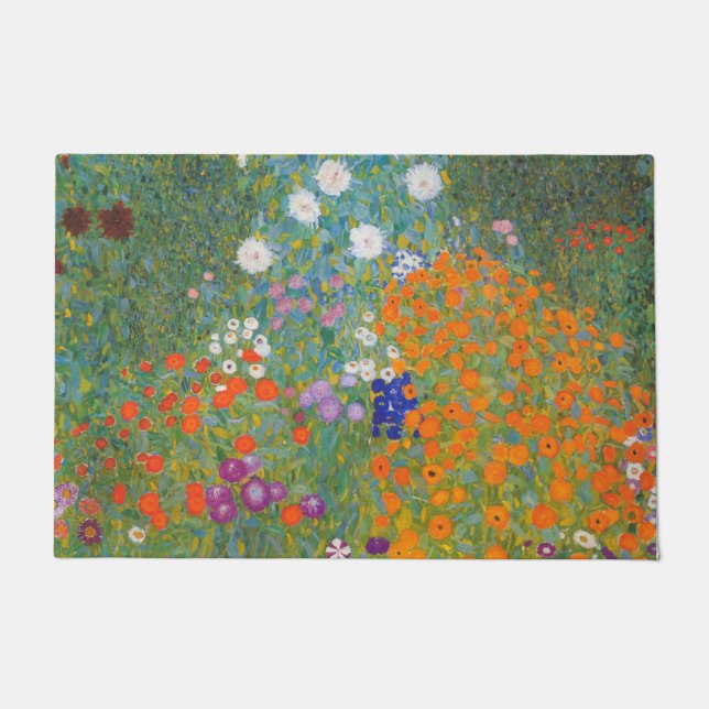 Flower Garden (by Gustav Klimt) Doormat (Front)