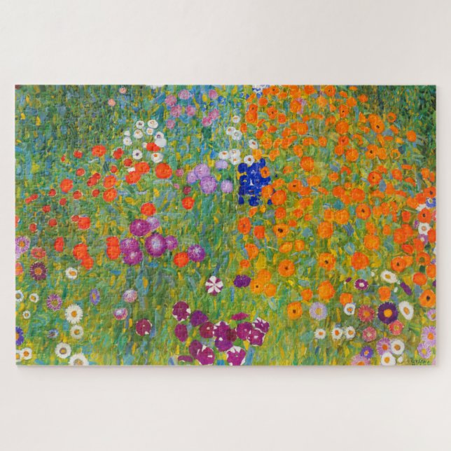 Flower Garden by Gustav Klimt Jigsaw Puzzle (Horizontal)