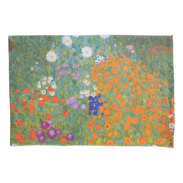 Flower Garden by Gustav Klimt Pillowcase (Front)