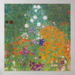 Flower Garden by Gustav Klimt Poster<br><div class="desc">Beautiful colourful painting of a flower garden by Gustav Klimt. Amazing variations of colours and beautiful flowers fit just beautiful on many sorts of wonderful products and gift ideas.</div>