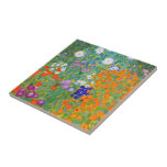 Flower Garden by Gustav Klimt Tile<br><div class="desc">Please visit my store for more interesting design and more color choice => zazzle.com/colorfulworld*</div>