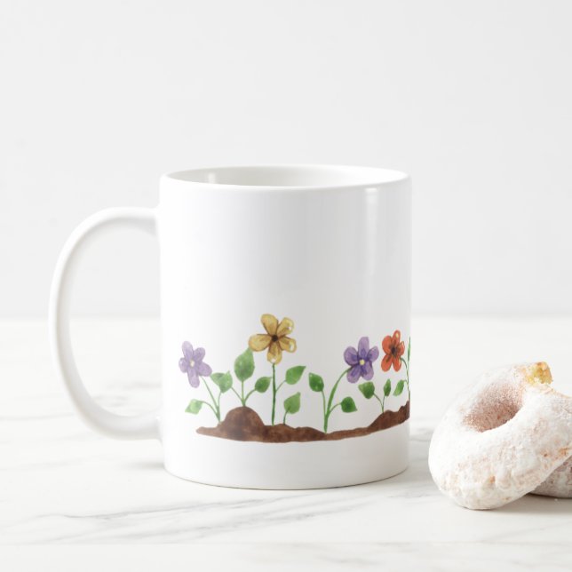 Flower Garden Coffee Mug (With Donut)