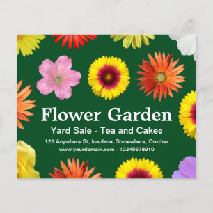 Flower Garden - Dark Green 02481c Flyer
