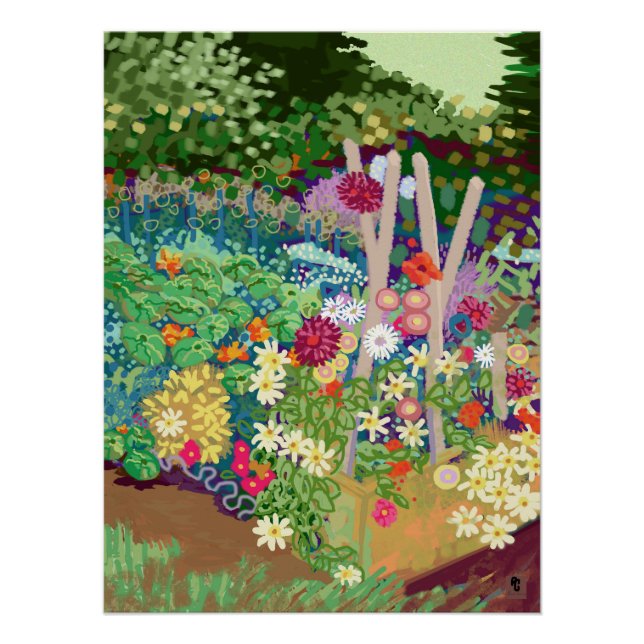 Flower Garden digital art print (Front)
