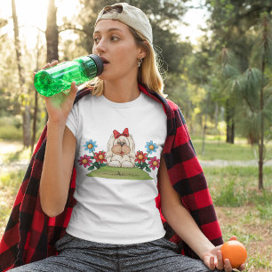 Flower Garden Dog T-Shirt