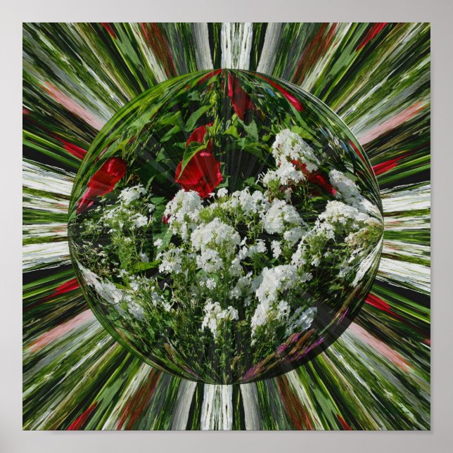 Flower Garden Energies Floral Abstract Art Poster (Front)