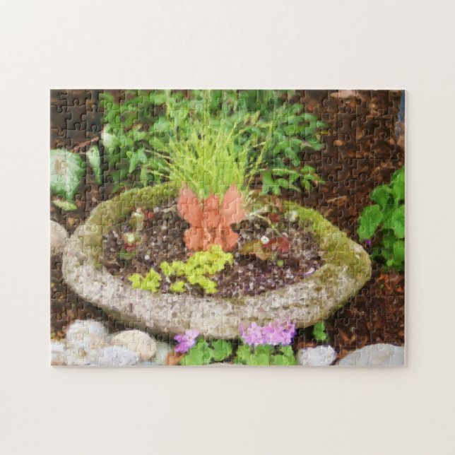 Flower Garden Fairy Photo Painting  Jigsaw Puzzle (Horizontal)