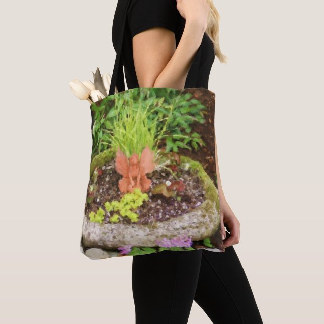 Flower Garden Fairy Photo Painting  Tote Bag (Close Up)