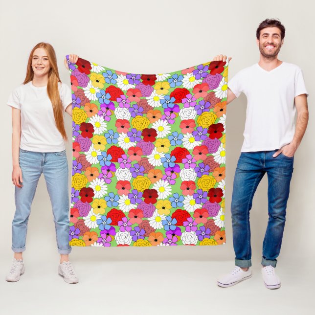 Flower Garden  Fleece Blanket (In Situ)
