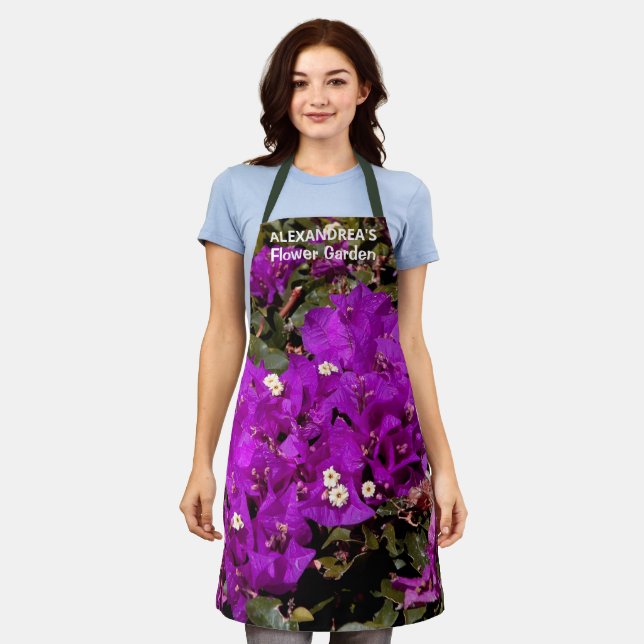 Flower Garden Floral Nature Custom Apron (Worn)