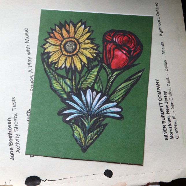 Flower Garden Florists Rose Sunflower and Tulips  Postcard (Creator Uploaded)
