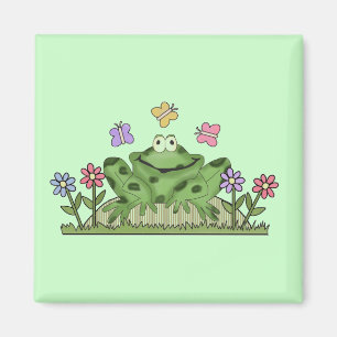 Flower Garden Frog T-shirts and Gifts Magnet