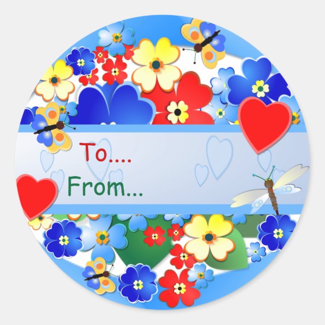 Flower Garden ~ Gift Sticker # 2 (Front)