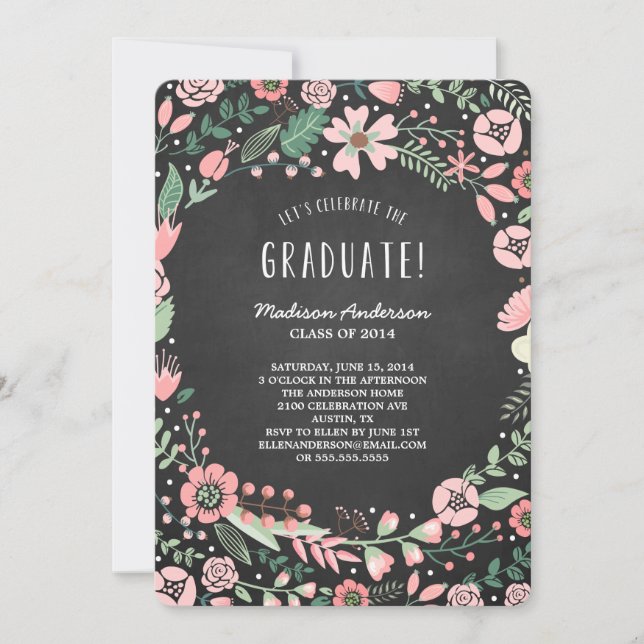 Flower Garden | Graduation Party Invitation (Front)