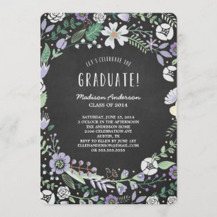Flower Garden Graduation Party Invitation