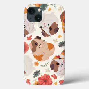 flower garden guinea pig iPhone 13 case