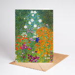 Flower Garden | Gustav Klimt Card<br><div class="desc">Flower Garden (1905-1907) by Austrian artist Gustav Klimt. Original fine art painting is oil on canvas featuring a bright abstract landscape of colourful flowers. 

Use the design tools to add custom text or personalise the image.</div>