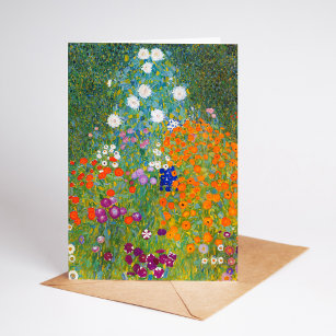 Flower Garden   Gustav Klimt Card