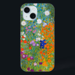 Flower Garden | Gustav Klimt iPhone 15 Case<br><div class="desc">Flower Garden (1905-1907) by Austrian artist Gustav Klimt. Original fine art painting is oil on canvas featuring a bright abstract landscape of colourful flowers. 

Use the design tools to add custom text or personalise the image.</div>