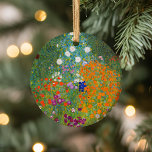 Flower Garden | Gustav Klimt Ceramic Tree Decoration<br><div class="desc">Flower Garden (1905-1907) by Austrian artist Gustav Klimt is a vibrant masterpiece of early 20th-century art. This lush, impressionistic scene bursts with colourful blossoms in a mesmerising tapestry of nature, reflecting Klimt’s decorative style and love for floral motifs. The painting’s rich textures and intricate details make it a timeless choice...</div>