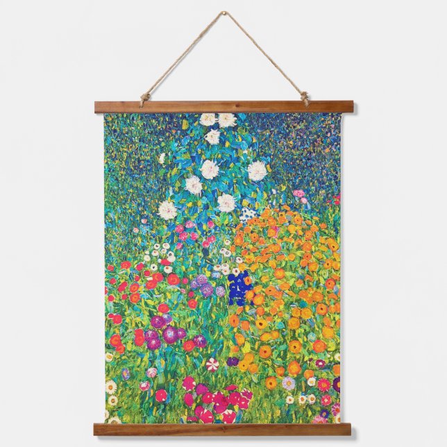 Flower Garden, Gustav Klimt Hanging Tapestry (Front)