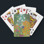 Flower Garden | Gustav Klimt Playing Cards<br><div class="desc">Flower Garden (1905-1907) by Austrian artist Gustav Klimt is a vibrant masterpiece of early 20th-century art. This lush, impressionistic scene bursts with colourful blossoms in a mesmerising tapestry of nature, reflecting Klimt’s decorative style and love for floral motifs. The painting’s rich textures and intricate details make it a timeless choice...</div>