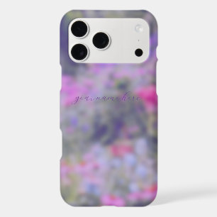 Flower garden in full bloom pink purple violet