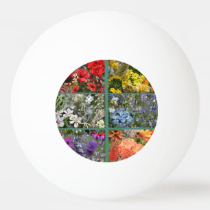 Flower Garden in Rainbow Colours Ping Pong Ball