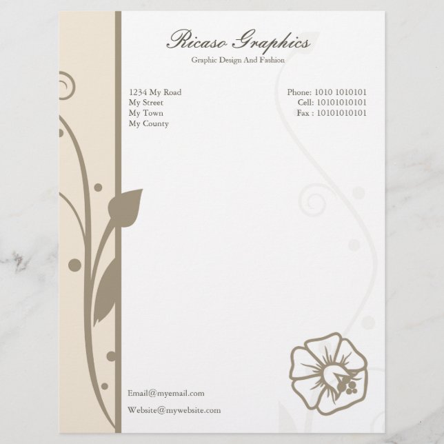 Flower Garden Letterhead (Front)