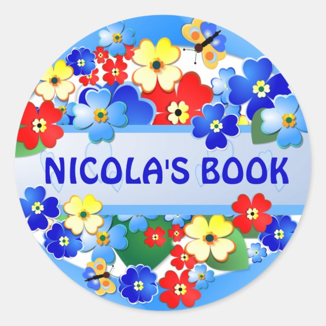 Flower Garden ~ Name Sticker (Front)