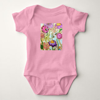 Flower Garden One- piece for Baby Bodysuit